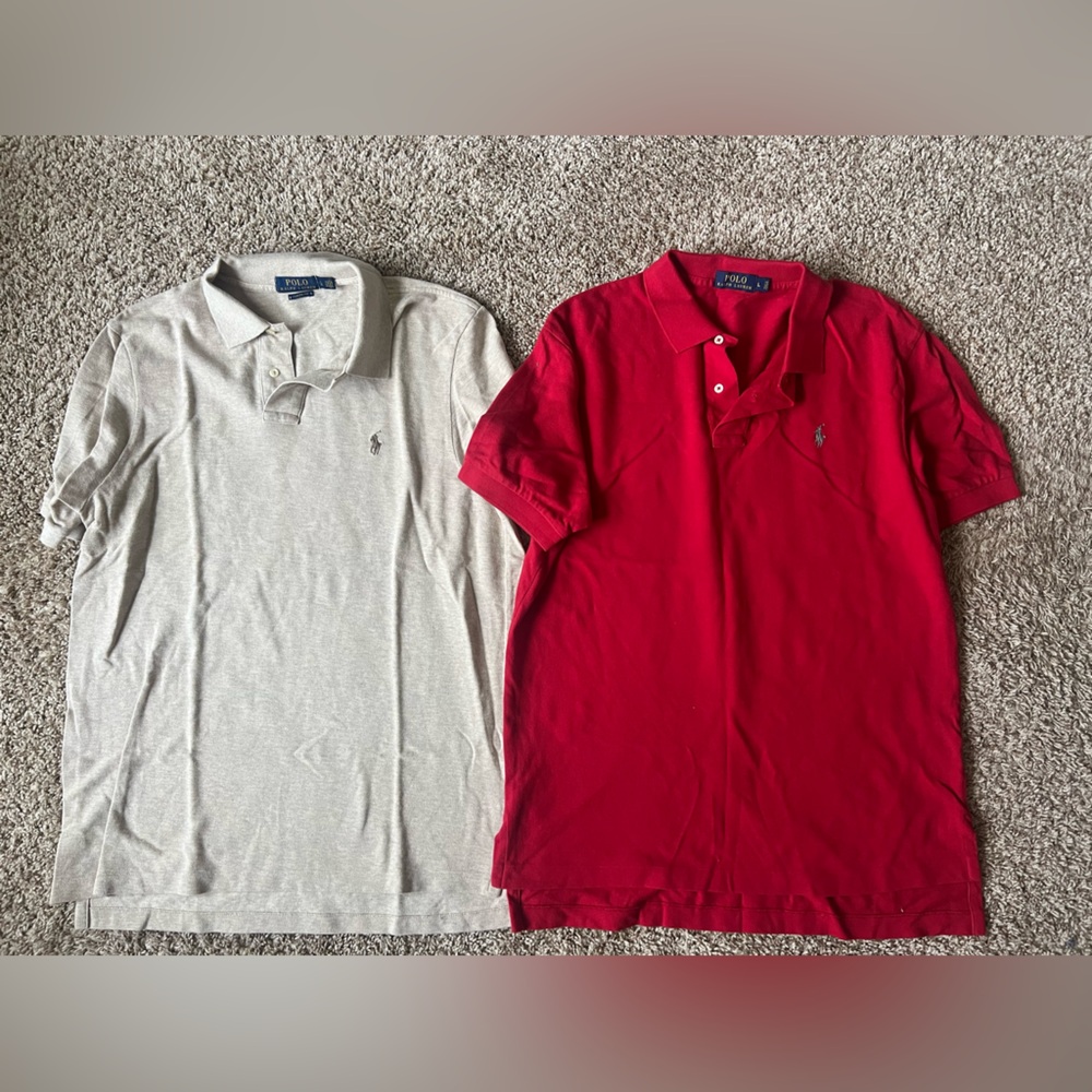 2 Ralph Lauren Men’s Polos - Size Large
